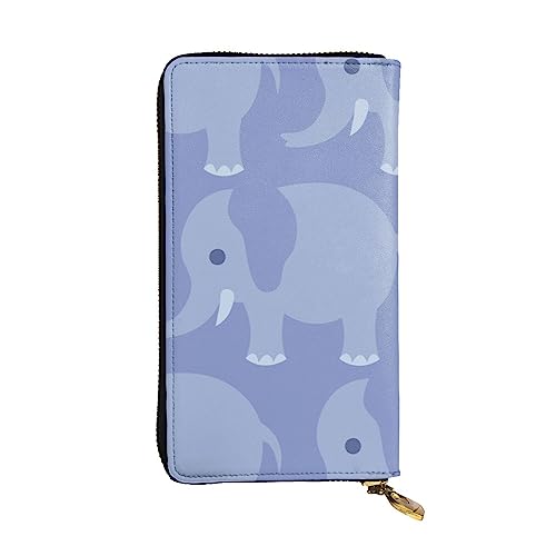 BONDIJ Elefant Baby Frauen Brieftaschen PU Leder Lange Reißverschluss Kartenetui Mehrere Kartenfächer Clutch, Schwarz, Einheitsgröße, Schwarz , Einheitsgröße von BONDIJ