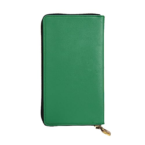 BONDIJ MintBohe Grün Frauen Geldbörsen PU Leder Lange Reißverschluss Kartenetui Mehrere Kartenfächer Clutch, Schwarz, Einheitsgröße, Schwarz , Einheitsgröße von BONDIJ