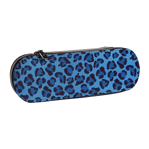 BONDIJ Pink Glitter Printed Leather Pencil Pouch, Large Capacity Pen Bags Cute Pencil case Cosmetic Organizer Bag with Zipper, Leopard Skin Animal, Einheitsgröße, Münzbeutel von BONDIJ