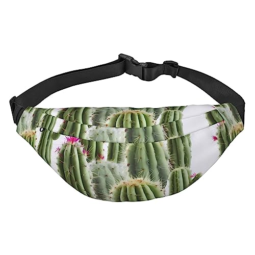 Cactus Fanny Packs for Women Men, Lightweight Adjustable Waist Bag for Travel Hiking Cycling, Schwarz , Einheitsgröße von BONDIJ