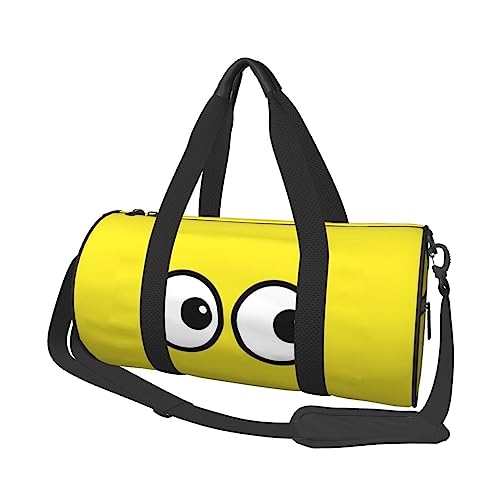 Cartoon Eyes Runde Turnbeutel Große Kapazität Reise Duffle Bag, langlebige Runde Reise Sport Taschen, Schwarz, Einheitsgröße, Schwarz , Einheitsgröße von BONDIJ