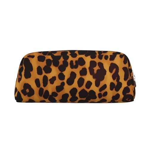 Coole Geparden-Leoparden-bedruckte Leder-Federmäppchen, tragbare Reise-Make-up-Tasche, große Kapazität, Kulturbeutel, Reißverschluss, Aufbewahrungstasche für Frauen und Mädchen, silber, Einheitsgröße, von BONDIJ