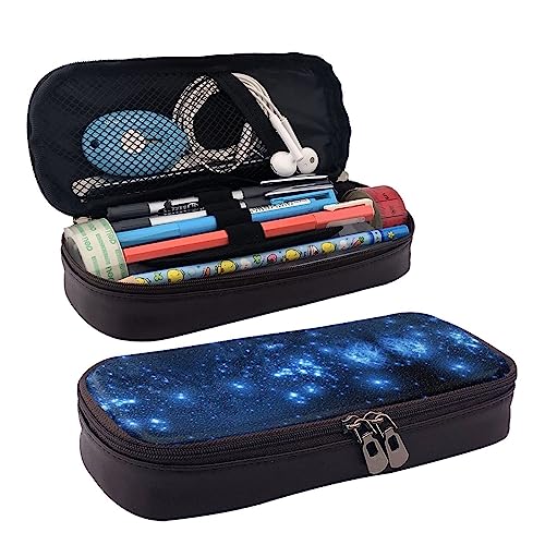 Federmäppchen, großes Fassungsvermögen, Leder, niedliches Delfin-Make-up-Tasche für Damen und Herren, Galaxy Stars, Einheitsgröße, Münzbeutel von BONDIJ