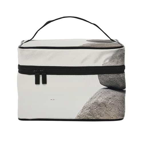 Frettchen-Reise-Make-up-Tasche für Damen, wasserabweisend, Kosmetiktasche, faltbar, Kulturbeutel, Lehrer-Geschenke, Felsen im See, Einheitsgröße von BONDIJ