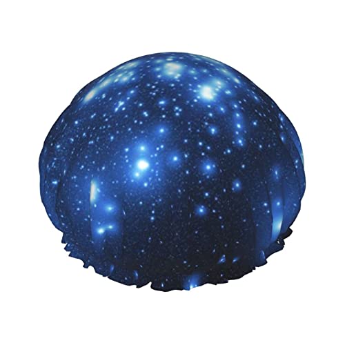 Galaxy Stars Duschhaube, wiederverwendbar, doppellagig, wasserdicht, für Damen, Herren, Kinder, Spa oder Salon von BONDIJ