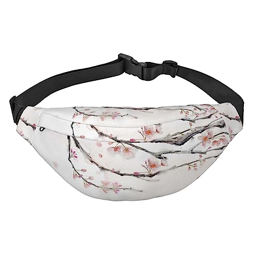 Graphic Fanny Packs für Damen Herren Leichte Verstellbare Hüfttasche für Reisen Wandern Radfahren, Schwarz, Einheitsgröße, Schwarz , Einheitsgröße von BONDIJ