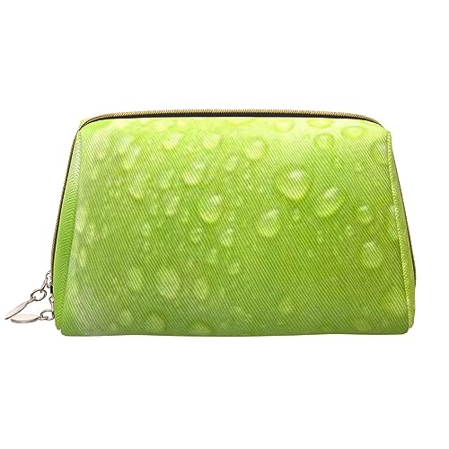 Hand Col Graviertes Kartenleder Waschbare Make-up-Tasche für Frauen, Reise-Kosmetiktaschen, tragbares Federmäppchen mit Reißverschluss, Cyan Fruit, Einheitsgröße von BONDIJ