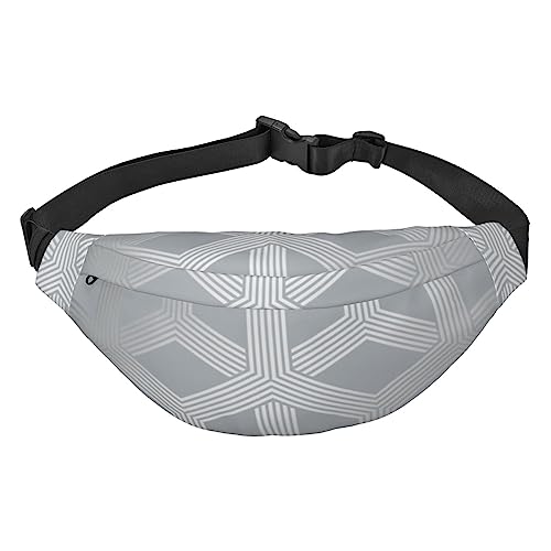 Hexa Geometrische Bauchtaschen für Damen Herren Leichte Verstellbare Hüfttasche für Reisen Wandern Radfahren, Schwarz, Einheitsgröße, Schwarz , Einheitsgröße von BONDIJ