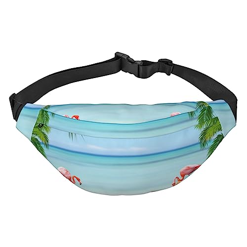 Island Vacation Bauchtaschen für Damen und Herren, leicht, verstellbar, für Reisen, Wandern, Radfahren, Schwarz, Einheitsgröße, Schwarz , Einheitsgröße von BONDIJ