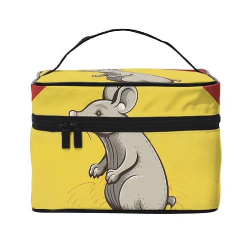 Koala Fahrrad-Make-up-Tasche für Damen, wasserabweisend, faltbar, Kulturbeutel, Lehrergeschenk, Graue Maus, Einheitsgröße von BONDIJ