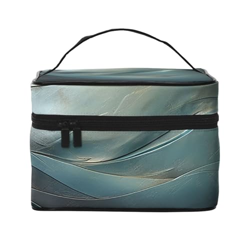 Moon Cloud Star Reise-Make-up-Tasche für Damen, wasserabweisend, Kosmetiktasche, faltbar, Kulturbeutel, Lehrergeschenk, Metallic-Dunkelgold, Einheitsgröße von BONDIJ