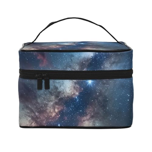 Moon Cloud Star Reise-Make-up-Tasche für Damen, wasserabweisend, Kosmetiktasche, faltbar, Kulturbeutel, Lehrergeschenk, Milchstraße Galaxie, Einheitsgröße von BONDIJ