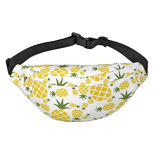 Pineapple Bauchtaschen für Damen und Herren, leicht, verstellbar, für Reisen, Wandern, Radfahren, Schwarz, Einheitsgröße, Schwarz , Einheitsgröße von BONDIJ