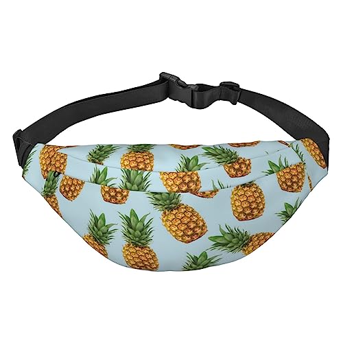 Pineapple Bauchtaschen für Damen und Herren, leicht, verstellbar, für Reisen, Wandern, Radfahren, Schwarz, Einheitsgröße, Schwarz , Einheitsgröße von BONDIJ