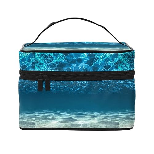 Quallen Illustration Reise Make-up Tasche für Frauen, wasserfeste Kosmetiktasche Faltbare Kulturtasche Lehrer Geschenke, ocean, Einheitsgröße von BONDIJ