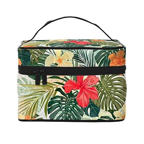 Sternennacht Galaxie Reise Make-up Tasche für Frauen, wasserdichte Kosmetiktasche Faltbare Kulturtasche Lehrer Geschenke, Sommer Hawaii., Einheitsgröße von BONDIJ