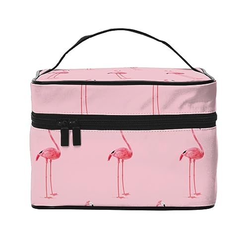 Underwater Coral Travel Makeup Bag for Women, Water-Resistant Cosmetic Bag Foldable Toiletry Bag Teacher Gifts, Flamingo, Einheitsgröße von BONDIJ
