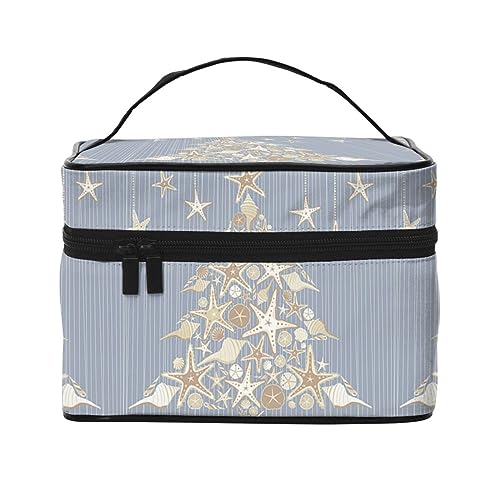 Vintage Floral Reise Make-up Tasche für Frauen, wasserabweisende Kosmetiktasche Faltbare Kulturtasche Lehrer Geschenke, Baum Wintersaison, Einheitsgröße von BONDIJ