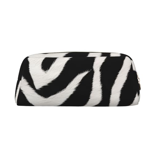 Zebra Tier gedruckt Leder Bleistift Fall Tragbare Reise Make-up Tasche Große Kapazität Kulturbeutel Reißverschluss Aufbewahrungstasche für Frauen Mädchen, gold, Einheitsgröße, Taschen-Organizer von BONDIJ