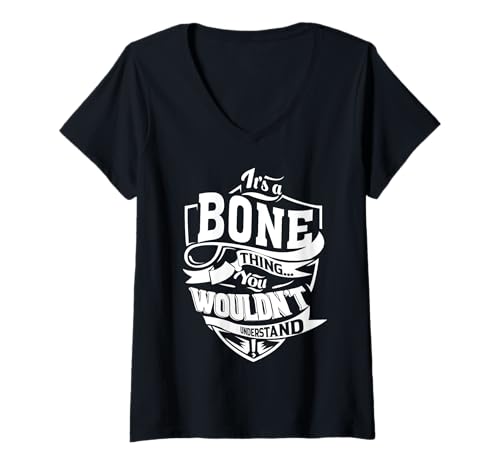 Damen Team Bone – Lebenslanges Geschenk für Mitglieder T-Shirt mit V-Ausschnitt Damen Team Bone – Lebenslanges Geschenk für Mitglieder T-Shirt mit V-Ausschnitt von BONE FAMILY Ideas Gift