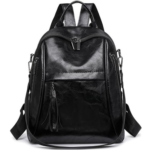 BONFORTURE Rucksack Damen Klein, Veganes Lede Elegant Cityrucksack Wasserdicht Tagesrucksack, Kleine Moderne Rucksacktasche für Pendeln Schule Arbeit Reise Schwarz BONFORTURE Rucksack Damen Klein, Veganes Lede Elegant Cityrucksack Wasserdicht Tagesrucksack, Kleine Moderne Rucksacktasche für Pendeln Schule Arbeit Reise Schwarz von BONFORTURE