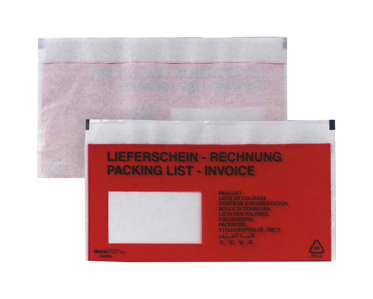 BONG Dokumententasche BONG Dokumententasche 00014031 DIN lang hk mF rot 1.000St. von BONG