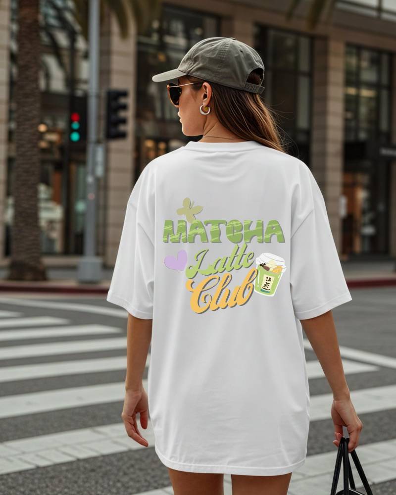 Matcha Latte Shirt Club Statement Heavy Cotton Oversize T-Shirt Matcha Latte Shirt Club Statement Heavy Cotton Oversize T-Shirt von BONIELSENDESIGN