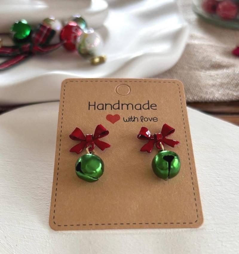 Weihnachtsgeschenk Ohrringe Mit Glöckchen, Wichtelgeschenk Kollegin, Freundin, Geschenkidee Frauen, Festlicher Schmuck Weihnachten, Handmade von BONIELSENDESIGN