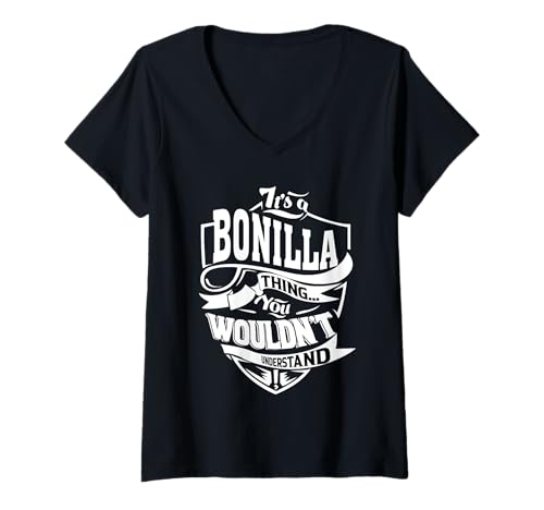 Damen Team Bonilla – Lebenslanges Geschenk für Mitglieder T-Shirt mit V-Ausschnitt Damen Team Bonilla – Lebenslanges Geschenk für Mitglieder T-Shirt mit V-Ausschnitt von BONILLA FAMILY Ideas Gift