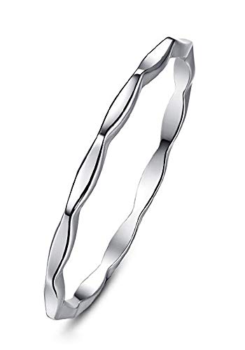 BONLAVIE Ewigkeitsring Stapelbare Ringe Massiver dünner Verlobungs-Jubiläumsring aus 925er Sterlingsilber für sie (61 (19.4)) BONLAVIE Ewigkeitsring Stapelbare Ringe Massiver dünner Verlobungs-Jubiläumsring aus 925er Sterlingsilber für sie (61 (19.4)) von BONLAVIE