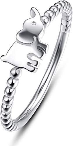 BONLAVIE Simple 925 Sterling Silber Tierring für Mädchen Süße Tagesringe für ihren Geburtstag von BONLAVIE