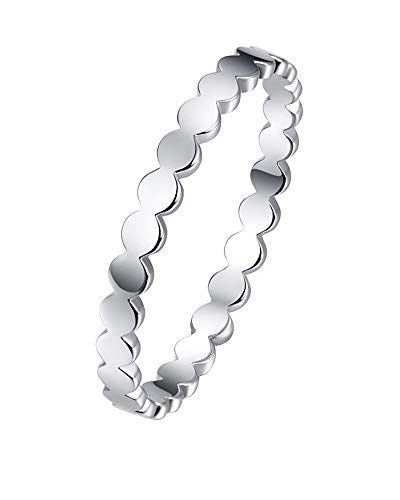 BONLAVIE Simple Promise Ring für ihre Frauen Mädchen Frau Solid 925 Sterling Silber Daumen Ring Band Schmuck Comfort Fit Größe 57 von BONLAVIE
