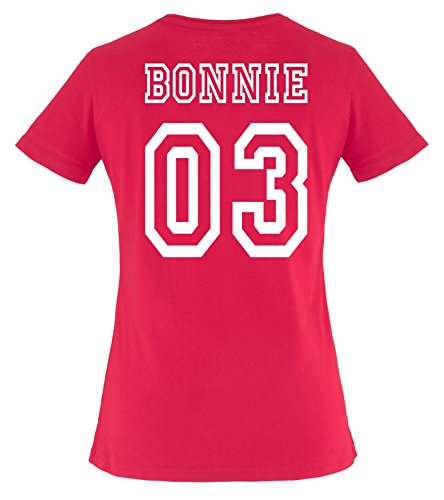 Bonnie College 03 - Damen T-Shirt - Sorbet/Weiss Gr. M von BONNIE And CLYDE ®