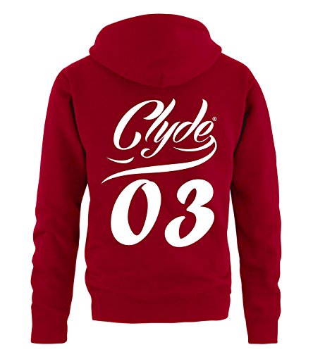 Clyde 03 Style - Herren Hoodie - Rot / Weiss Gr. L von BONNIE And CLYDE ®