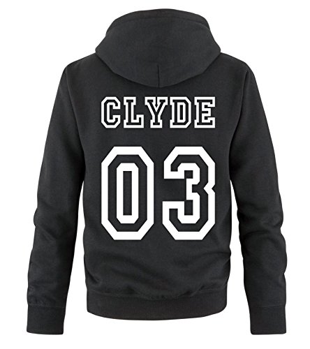 Clyde College 03 - Herren Hoodie - Schwarz / Weiss Gr. L von BONNIE And CLYDE ®