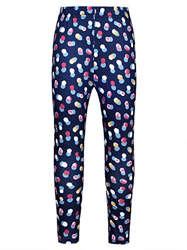 BONNY BILLY Mädchen Leggings Hosen Lang mit Punkten 7-8 Jahre/122-128 Blau von BONNY BILLY