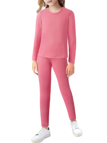 BONNY BILLY Thermounterwäsche Funktionsunterwäsche Skiunterwäsche Set Kinder Mädchen Jungen Winter Fleece Oberteil und Leggings 4-5 Jahre/104-110 Rosa von BONNY BILLY