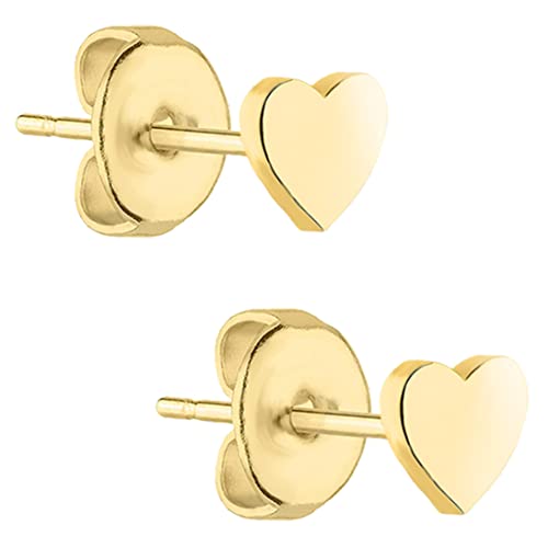 BONNYBIRD® Herz Ohrringe Gold - Edelstahl Ohrstecker Herz Damen von BONNYBIRD