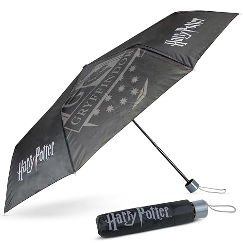 BONNYCO Regenschirm Schwarz Harry Potter Regenschirm Sturmfest Verstärkter Struktur − Klappschirm Tasche Rucksack Reise | Originelle Geschenke für Frauen, Männer | Mini Schirm Klein Taschenschirm BONNYCO Regenschirm Schwarz Harry Potter Regenschirm Sturmfest Verstärkter Struktur − Klappschirm Tasche Rucksack Reise | Originelle Geschenke für Frauen, Männer | Mini Schirm Klein Taschenschirm von BONNYCO