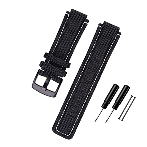 BONOOL 24 * 16mm Uhrenarmband passend für Timex T2N720 T2N721 TW2T76500 6300 6400 Serie Nylon + Leder Ersatzuhrenarmband für Männer Frauen Uhrenarmband von BONOOL
