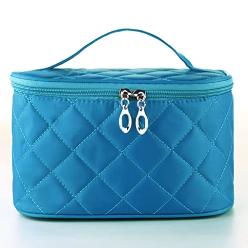 Frauen Reisen Kosmetik Gitter Reißverschluss Männer Make-up Taschen Organizer Schönheit Kulturbeutel Waschen Make-up-Kits Fall (Farbe: Blau, Größe: 22 * ​​8 * 15 cm) von BONOOL