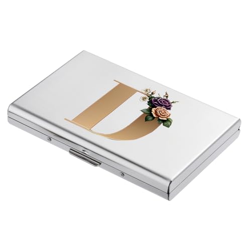 BONSYL Kreditkartenetui, Schlankes RFID Blockierung Metall Kreditkartenetui Geldbörsen, Modisches Design und Künstlerische Muster Kreditkartenetui für Damen und Herren.(6 Karten/Silber/D) von BONSYL