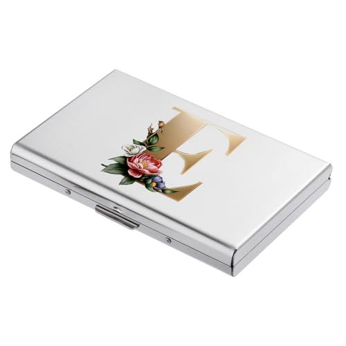 BONSYL RFID Blockierung Metall Kreditkartenetui - Schlanke Geldbörse Mit Modischem Design und Künstlerischem Muster für Damen und Herren (6 Karten/Silber/E) von BONSYL