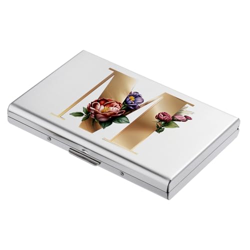 BONSYL Kreditkartenetui, Schlankes RFID Blockierung Metall Kreditkartenetui Geldbörsen, Modisches Design und Künstlerische Muster Kreditkartenetui für Damen und Herren.(6 Karten/Silber/M) von BONSYL