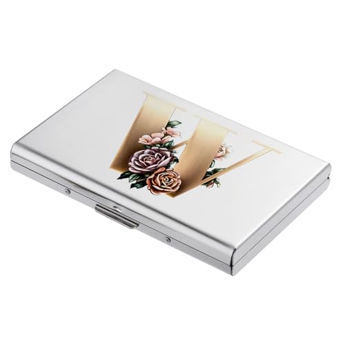 BONSYL RFID Blockierung Metall Kreditkartenetui - Schlanke Geldbörse Mit Modischem Design und Künstlerischen Mustern für Damen und Herren (6 Karten/Silber/W) von BONSYL