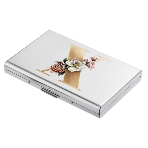 BONSYL Schlankes RFID Blockierung Metall Kreditkartenetui - Modisches Design und Künstlerische Muster Geldbörse für Damen und Herren (6 Karten/Silber/X) von BONSYL