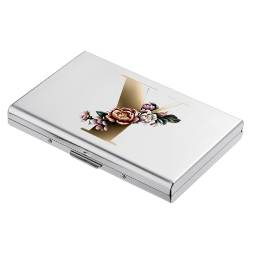 BONSYL RFID Blockierung Metall Kreditkartenetui - Schlanke Geldbörse Mit Modischem Design und Künstlerischen Mustern für Damen und Herren (6 Karten/Silber/Y) von BONSYL