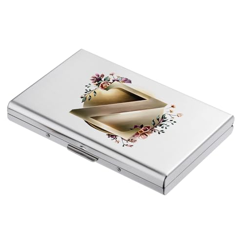 BONSYL RFID Blockierung Metall Kreditkartenetui - Schlanke Geldbörse Mit Modischem Design und Künstlerischen Mustern für Damen und Herren (6 Karten/Silber/Z) von BONSYL