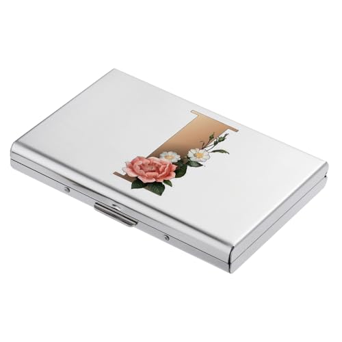 BONSYL RFID Blockierung Metall Kreditkartenetui - Schlanke Geldbörse Mit Modischem Design und Künstlerischen Mustern für Damen und Herren (6 Karten/Silber/I) von BONSYL