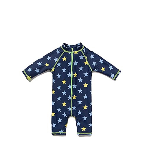 BONVERANO Baby Junge EIN stück Kurzärmel-Kleidung UV-Schutz 50+ Badeanzug MIT Einem Reißverschluss(Grüne-Sterne, 24-36Monate)… von BONVERANO
